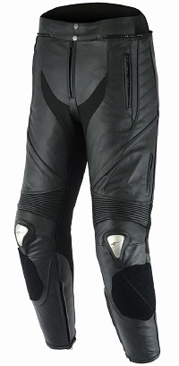 PANTALÓN DE CUERO CON TITANIO Y PROTECCIONES PARA MOTEROS