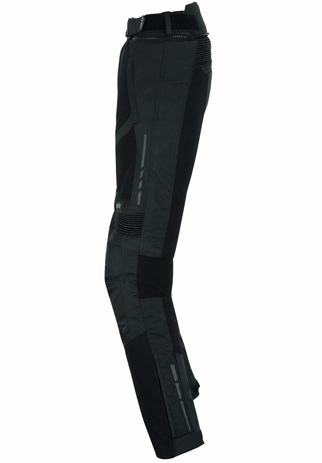 PANTALON DE MOTO PERFORADO DE VERANO UNISEX CON FORRO IMPERMEABLE EXTRAIBLE  Y PROTECCIONES CE