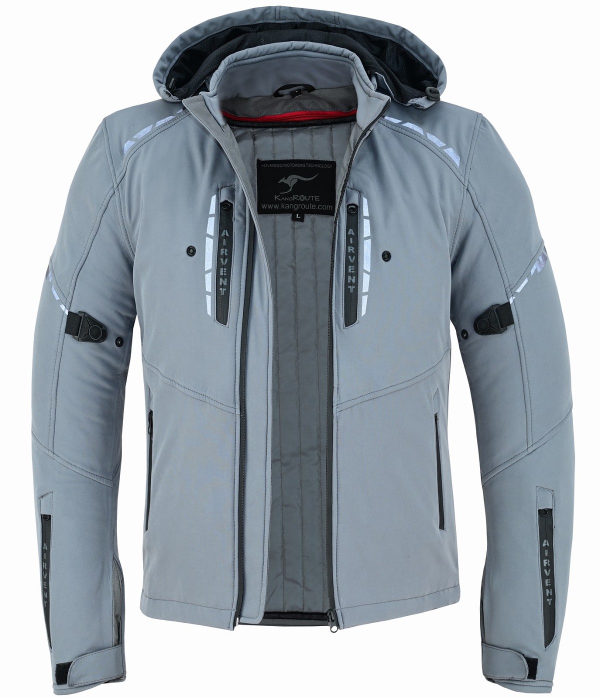 CHAQUETA DE MOTO UNISEX EN TEJIDO SOFTSHELL, NEOPRENO IMPERMEABLE, TÉRMICO Y PROTECTORES C.E.