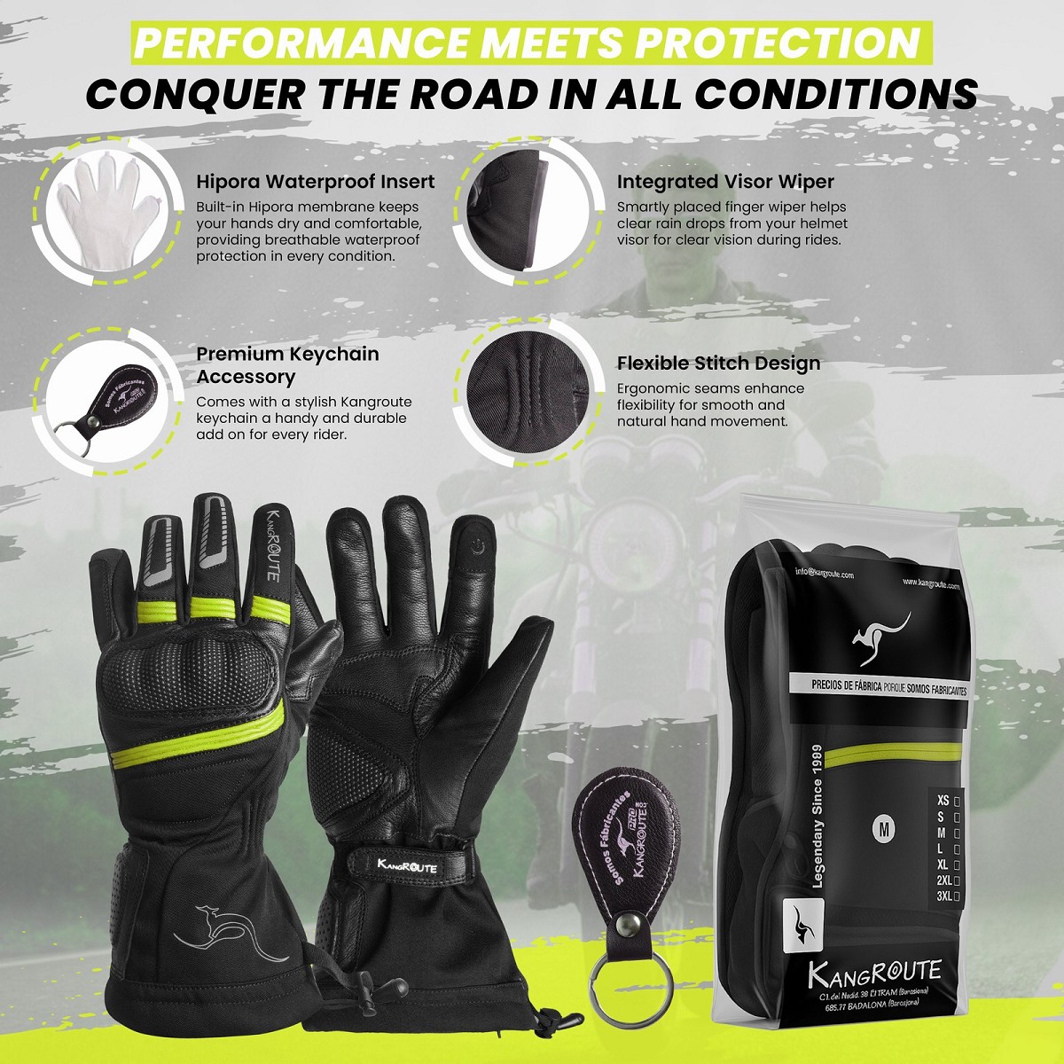 GUANTES DE MOTO INVERNALES DE PUÑO LARGO CON MEMBRANA IMPERMEABLE Y TÉRMICOS. GUANTES DE MOTO INVERNALES DE PUÑO LARGO CON MEMBRANA IMPERMEABLE Y TÉRMICOS.