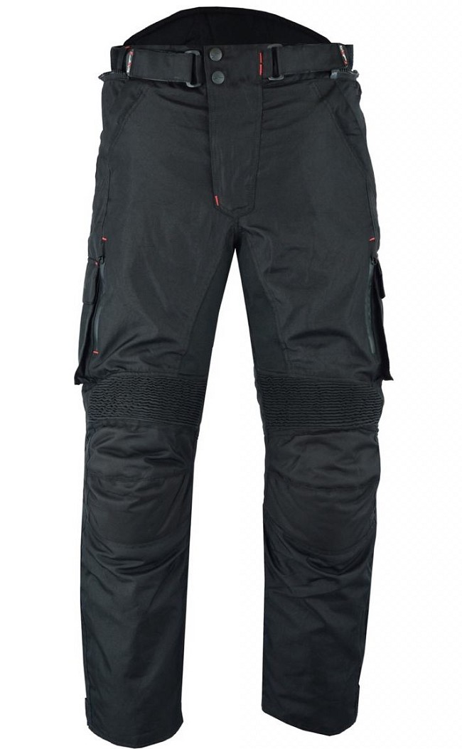 PANTALON DE MOTO EN CORDURA IMPERMEABLE TRANSPIRABLE CON PROTECCIONES CE