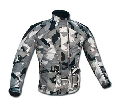 CHAQUETA 3/4 DE MOTO EN CORDURA CAMUFLAJE IMPERMEABLE