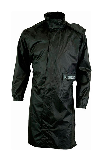 CHAQUETA IMPERMEABLE CON REFLECTANTES Y CAPUCHA