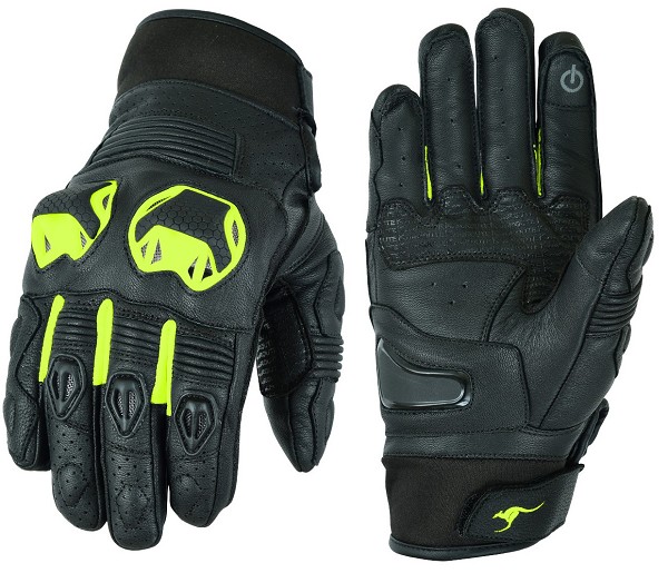 GUANTES DE MOTO RACING EN PIEL ANILINA CON PROTECCIONES TPU