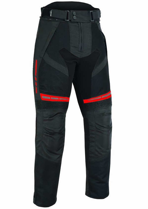 PANTALON DE MOTO PERFORADO DE VERANO UNISEX CON FORRO IMPERMEABLE EXTRAIBLE  Y PROTECCIONES CE