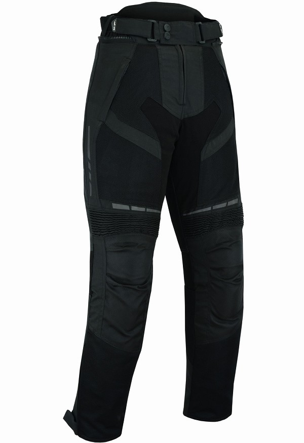 PANTALON DE MOTO PERFORADO DE VERANO UNISEX CON FORRO IMPERMEABLE EXTRAIBLE  Y PROTECCIONES CE