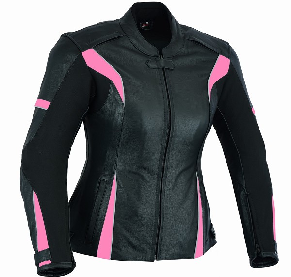 CHAQUETA DE MOTO EN CUERO PARA CHICAS CON PROTECTORES C.E