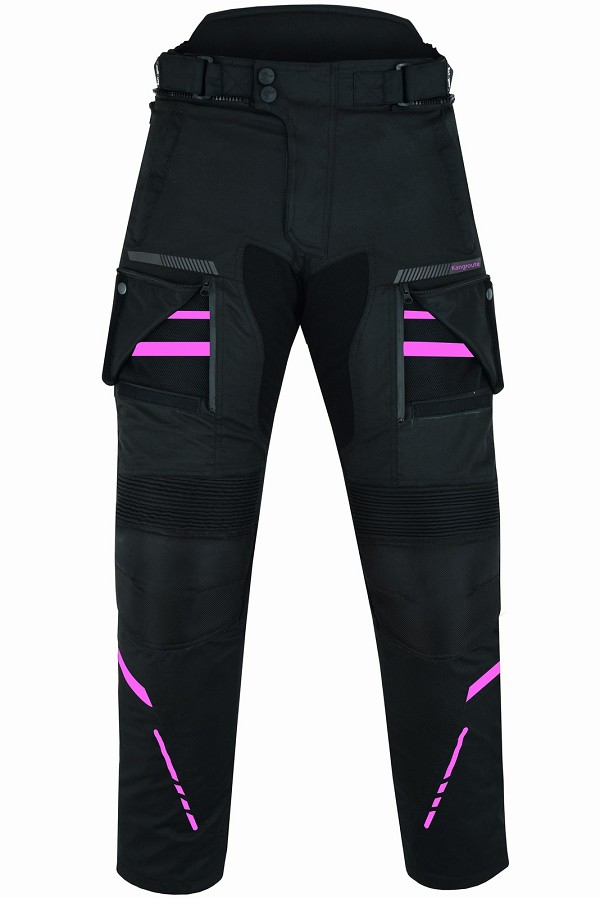 PANTALON DE MOTO MUJER CUATRO ESTACIONES 4SEASON, TRICAPA IMPERMEABLE Y TRANSPIRABLE