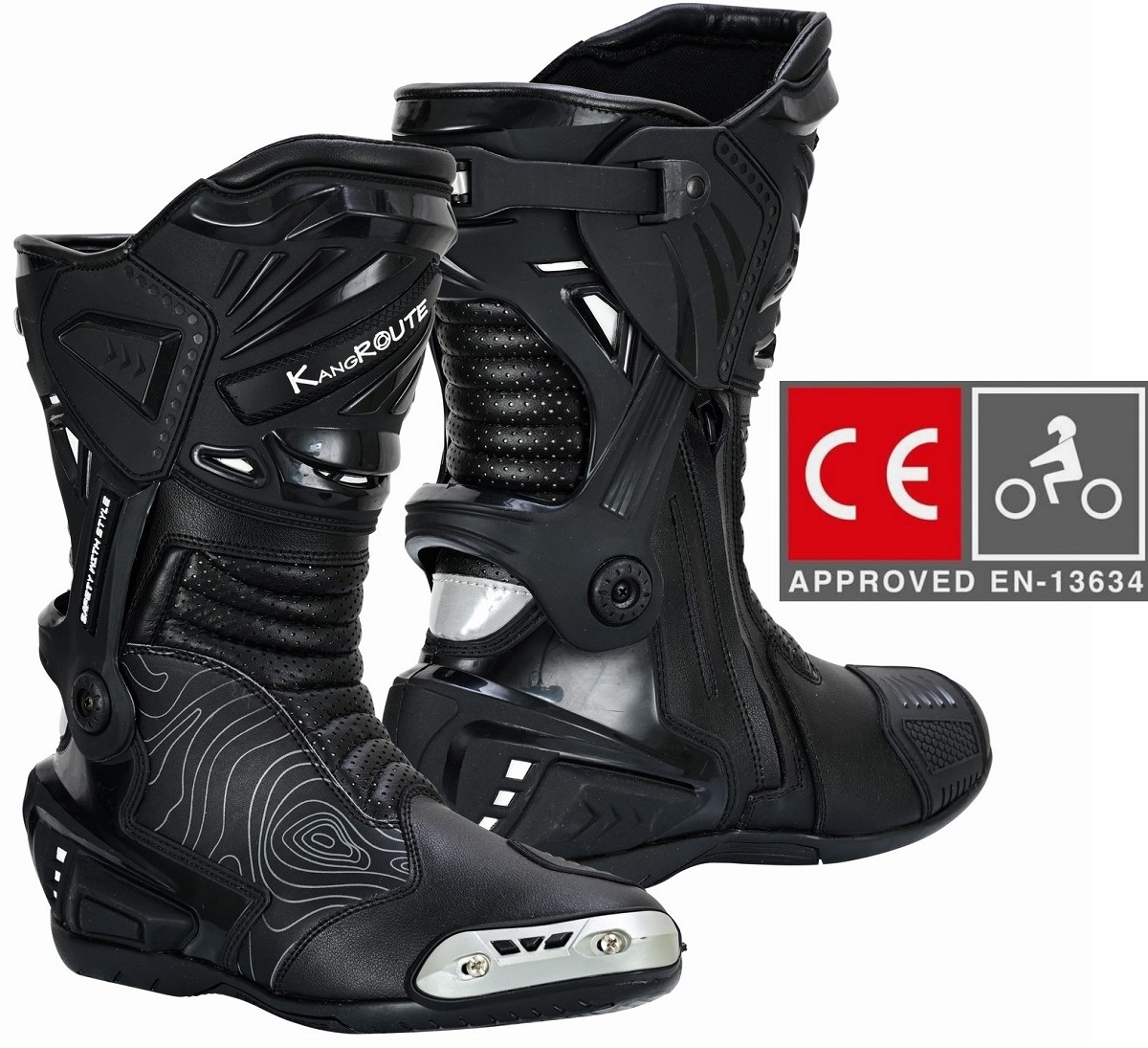 BOTAS DE MOTO CARRETERA ESTILO DEPORTIVO CAÑA CORTA IMPERMEABLES Y TRANSPIRABLES CON HOMOLOGACIÓN CE Y EPI