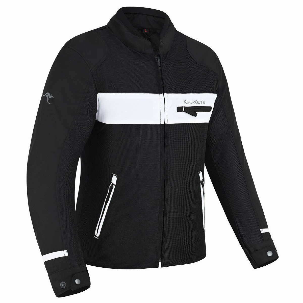 CHAQUETA DE MOTO PARA VERANO, PERFORADA, CON PROTECCIONES CE Y FORRO IMPERMEABLE DESMONTABLE. CERTIFICACI&Oacute;N CE CLASE AA.