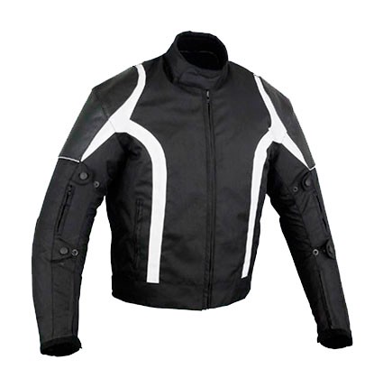 CHAQUETA DE MOTO DE CORDURA Y CUERO UNISEX IMPERMEABLE