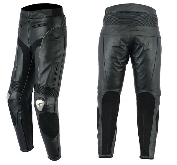 PANTALÓN DE MOTO FABRICADO EN CUERO CON PROTECCIONES DE TITANIO