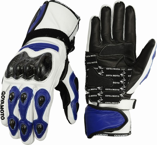 GUANTES DE MOTO EN CUERO Y FIBRA DE CARBONO