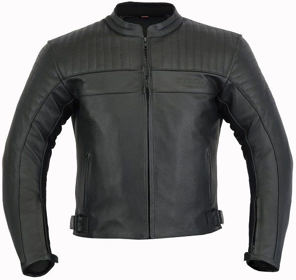 BLOUSON EN CUIR POUR MOTO AVEC PROTECTIONS HOMOLOGUÉES C.E.