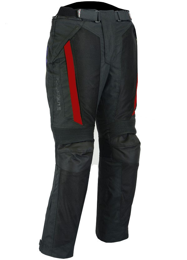 PANTALON DE MOTO PERFORADO EN CORDURA CON FORRO IMPERMEABLE