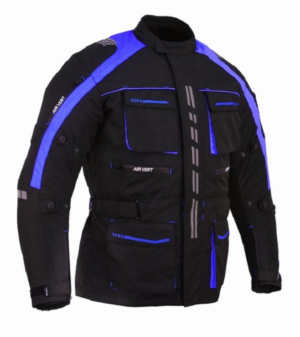 CHAQUETA DE MOTO EN CORDURA 3/4 UNISEX, IMPERMEABLE, FORRO DESMONTABLE