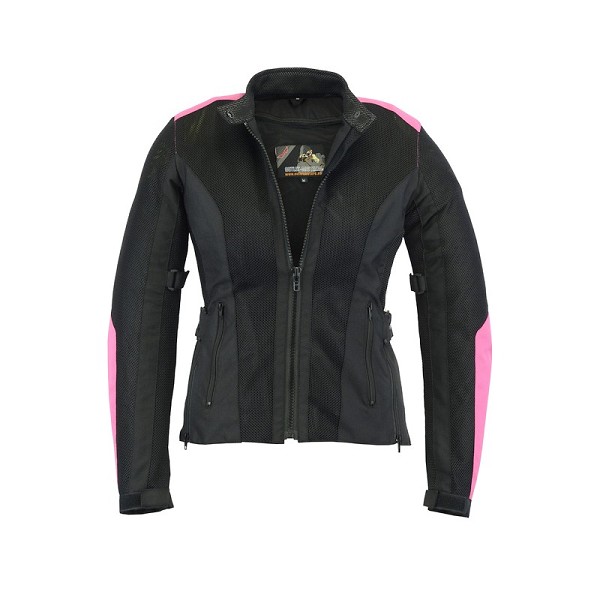 CHAQUETA MOTARDZONE AIRLADY VERANO NEGRA/ROSA MUJER