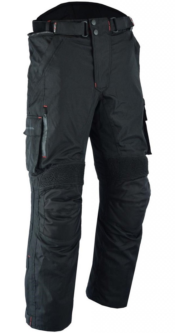 PANTALÓN VAQUERO ESTILO TEJANO DE MOTO EN CORDURA IMPERMEABLE CON  PROTECCIONES