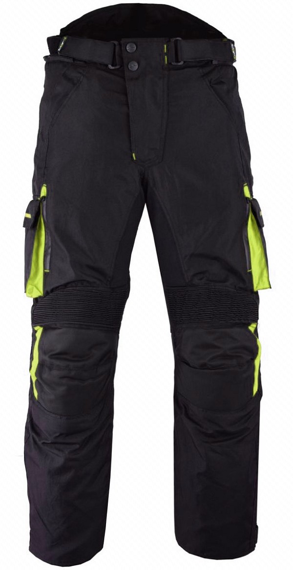 PANTALON DE MOTO PERFORADO DE VERANO UNISEX CON FORRO IMPERMEABLE EXTRAIBLE  Y PROTECCIONES CE