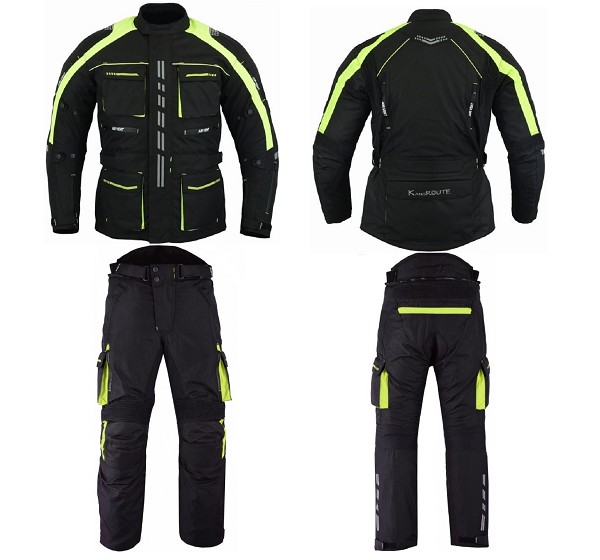 TRAJE DE CORDURA PARA MOTORISTAS EN DOS PIEZAS, IMPERMEABLE UNISEX