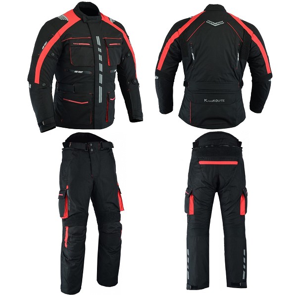 TRAJE DE CORDURA PARA MOTORISTAS EN DOS PIEZAS, IMPERMEABLE Y UNISEX