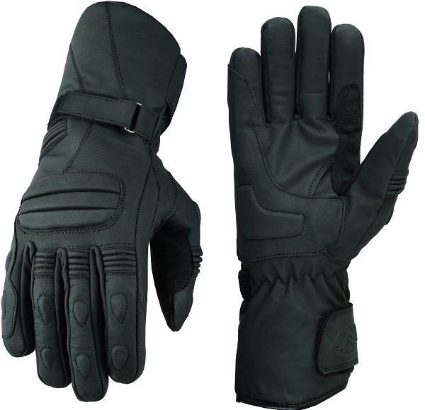 GUANTES DE CUERO MATE IMPERMEABLE TÉRMICO CON PROTECCIONES UNISEX