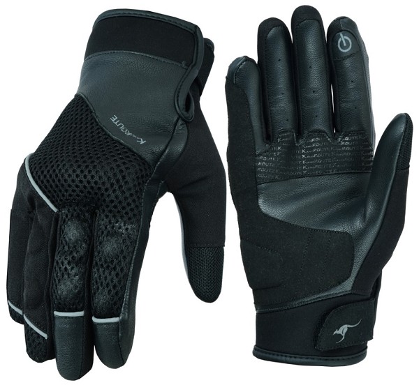 GUANTES DE MOTO EN PIEL Y MALLA PARA VERANO CON PROTECCIONES