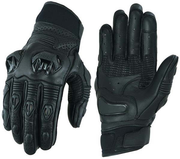 GUANTES DE MOTO RACING EN PIEL ANILINA CON PROTECCIONES TPU