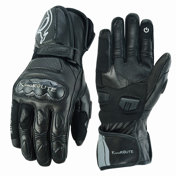 GUANTES MOTO RACING EN PIEL ANILINA CON PROTECCIONES DE ACERO INOXIDABLE