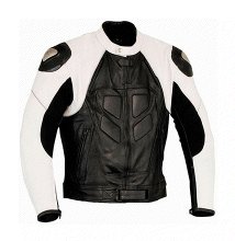 BLOUSON EN CUIR POUR MOTO AVEC PROTECTIONS HOMOLOGUÉES C.E.