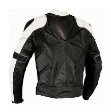 BLOUSON EN CUIR POUR MOTO AVEC PROTECTIONS HOMOLOGUÉES C.E.