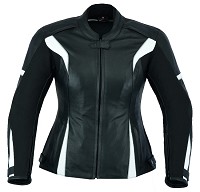 CHAQUETA DE MOTO EN CUERO PARA CHICAS CON PROTECTORES C.E