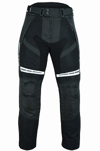 PANTALON DE MOTO PERFORADO DE VERANO UNISEX CON FORRO IMPERMEABLE EXTRAIBLE Y PROTECCIONES CE