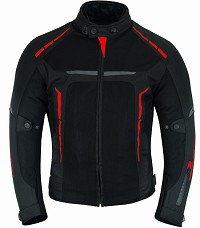 CHAQUETA DE MOTO PERFORADA DE VERANO CON FORRO IMERMEABLE EXTRAIBLE Y PROTECTORES C.E. UNISEX