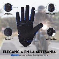 GUANTES DE MOTO LIGEROS CONFECCIONADOS EN TEJIDO TRANSPIRABLE Y RESISTENTE CON PROTECCIONES PARA VERANO