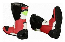 BOTAS DE MOTO EN CUERO CON PROTECCIONES, UNISEX