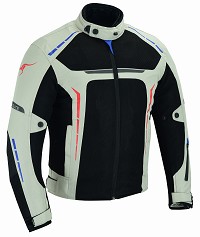 CHAQUETA DE MOTO PERFORADA DE VERANO CON FORRO IMERMEABLE Y EXTRAIBLE CON PROTECCIONES CE. UNISEX