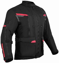 CHAQUETA 3/4 DE MOTO EN TEXTIL 100% IMPERMEABLE, TRANSPIRABLE, TÉRMICO Y PROTECCIONES C.E.