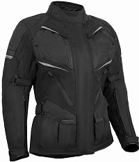 CHAQUETA MUJER 3/4 DE MOTO EN TEXTIL IMPERMEABLE, TRANSPIRABLE, TÉRMICO CON PROTECCIONES C.E.