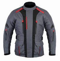 CHAQUETA DE MOTO EN CORDURA 3/4 UNISEX, IMPERMEABLE 100%