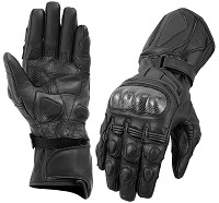 GUANTES DE PIEL CON PROTECCIONES DE FIBRA DE CARBONO PARA MOTORACING