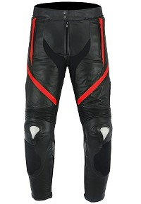 PANTALÓN DE MOTO EN PIEL CON PROTECCIONES DE TITANIO