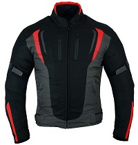 CHAQUETA DE MOTO UNISEX EN TEXTIL IMPERMEABLE, TÉRMICO CON PROTECCIONES C.E.